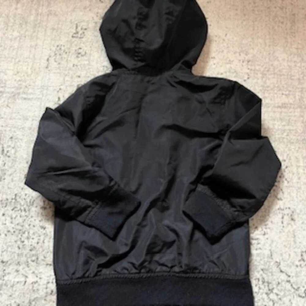 🧡3/15 The Children's Place Black Windbreaker Jacket 4T